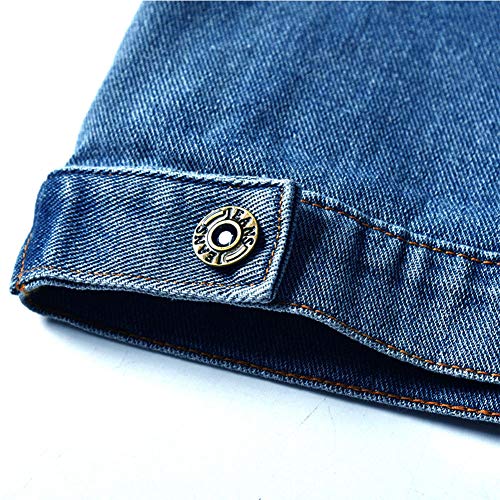 IDOPIP Toddler Kid Baby Boys Girls Denim Jacket Long Sleeve Button Down Jeans Coat Cowboy Overcoat Hoodie Casual Outwear4