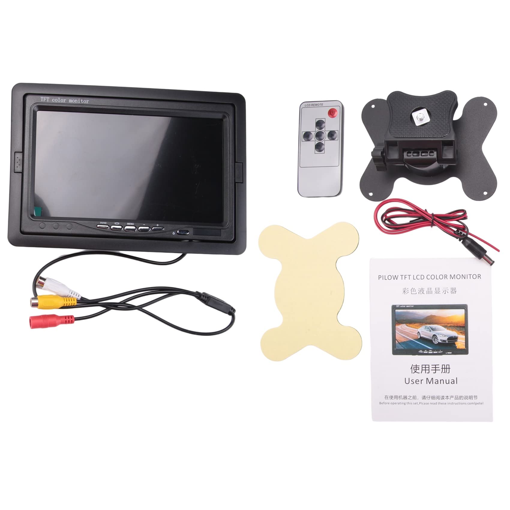 Monitor Vista Posteriore da 7 Pollici Monitor Vista Posteriore per Autobus, Camion Portacontainer, Commerciale per Accessori per Auto in Retromarcia