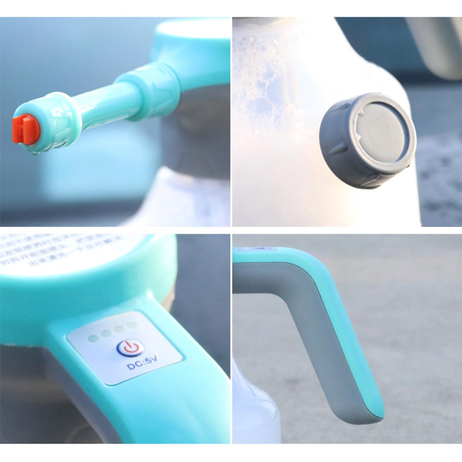 Spruzzatore elettrico da giardino da 1,5 litri, ricaricabile, per la cura della casa e delle piante e l'irrigazione dei fiori da giardino ricaricabile