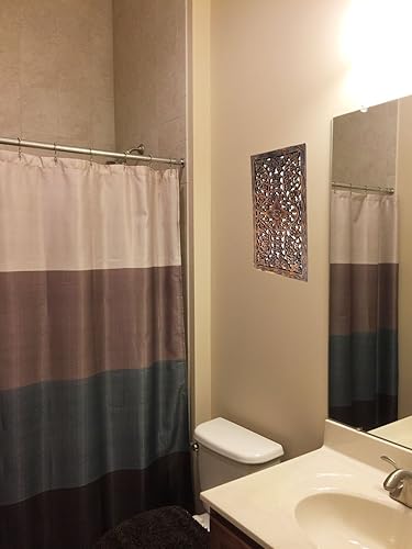 Miniatura 4 de Panel tallado en madera. Escultura decorativa tailandesa de pared en relieve. Colgante de pared de madera de teca en acabado marrón oscuro, tamaño