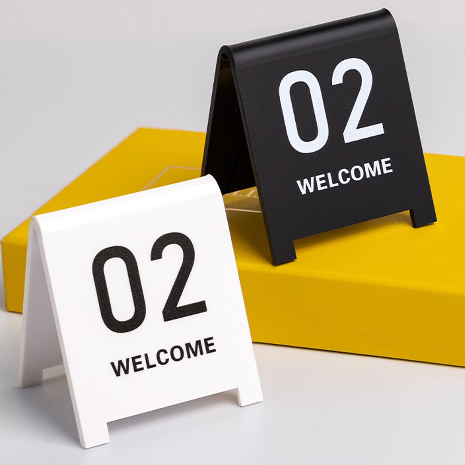 Números de mesa de acrílico, Tarjetas Carpa Doble CaraBanquetes Restaurantes(White,71~80)