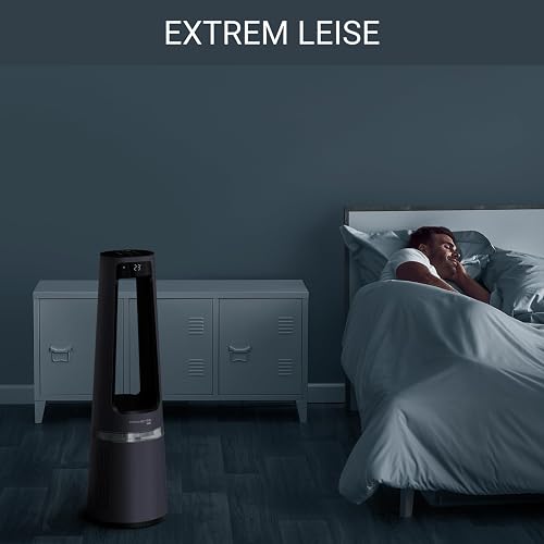 Rowenta Eclipse 3-en-1, purificateur ventilateur, air pur, QU5062 | RaFraîchissement, Réglages personnalisables, Minuterie réglable, Fonctionnement silencieux, Couleur: Noir/Gris - 5