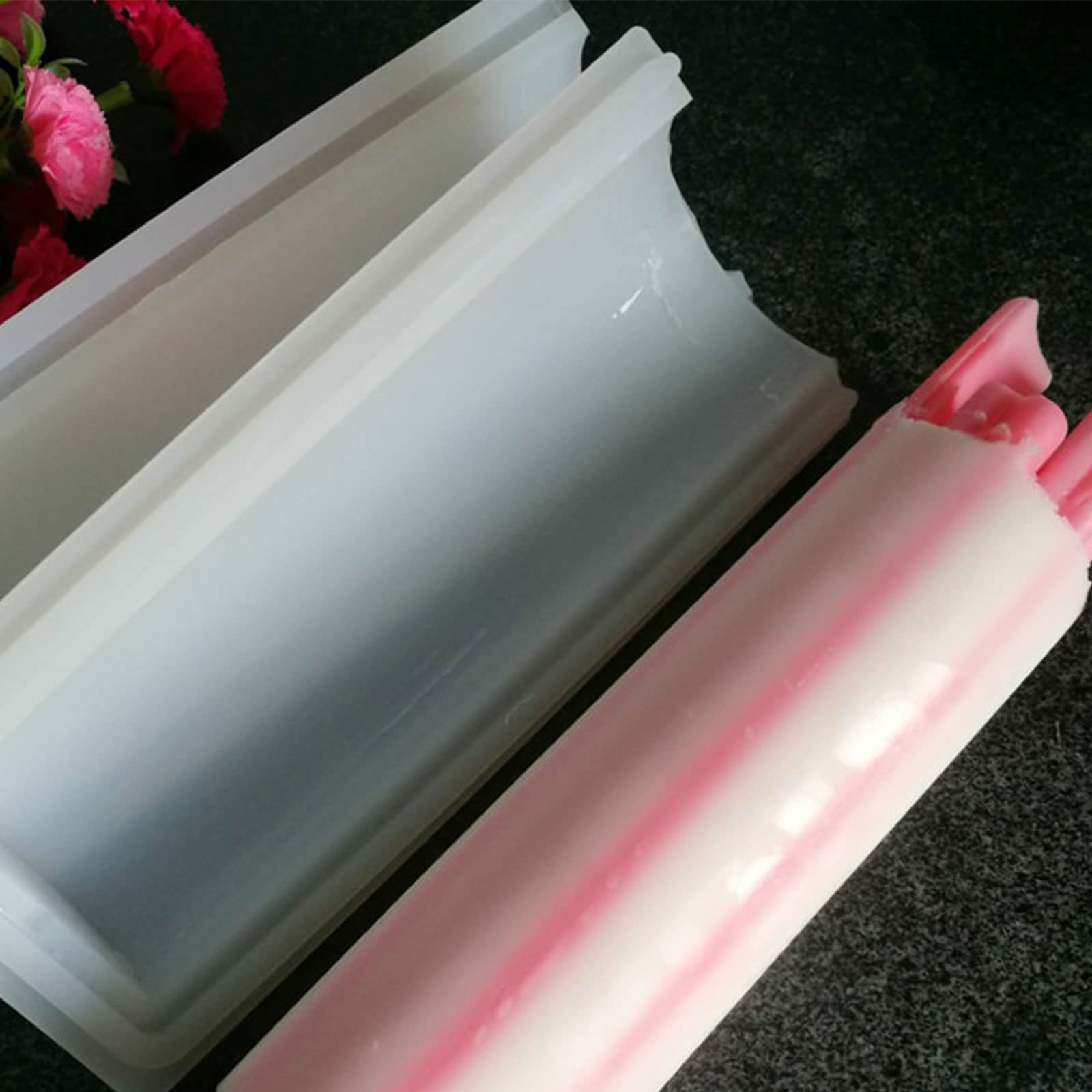 Silikonowe formy do świec 3D cylinder DIY tynk gipsowy rzemiosło formy do świec
