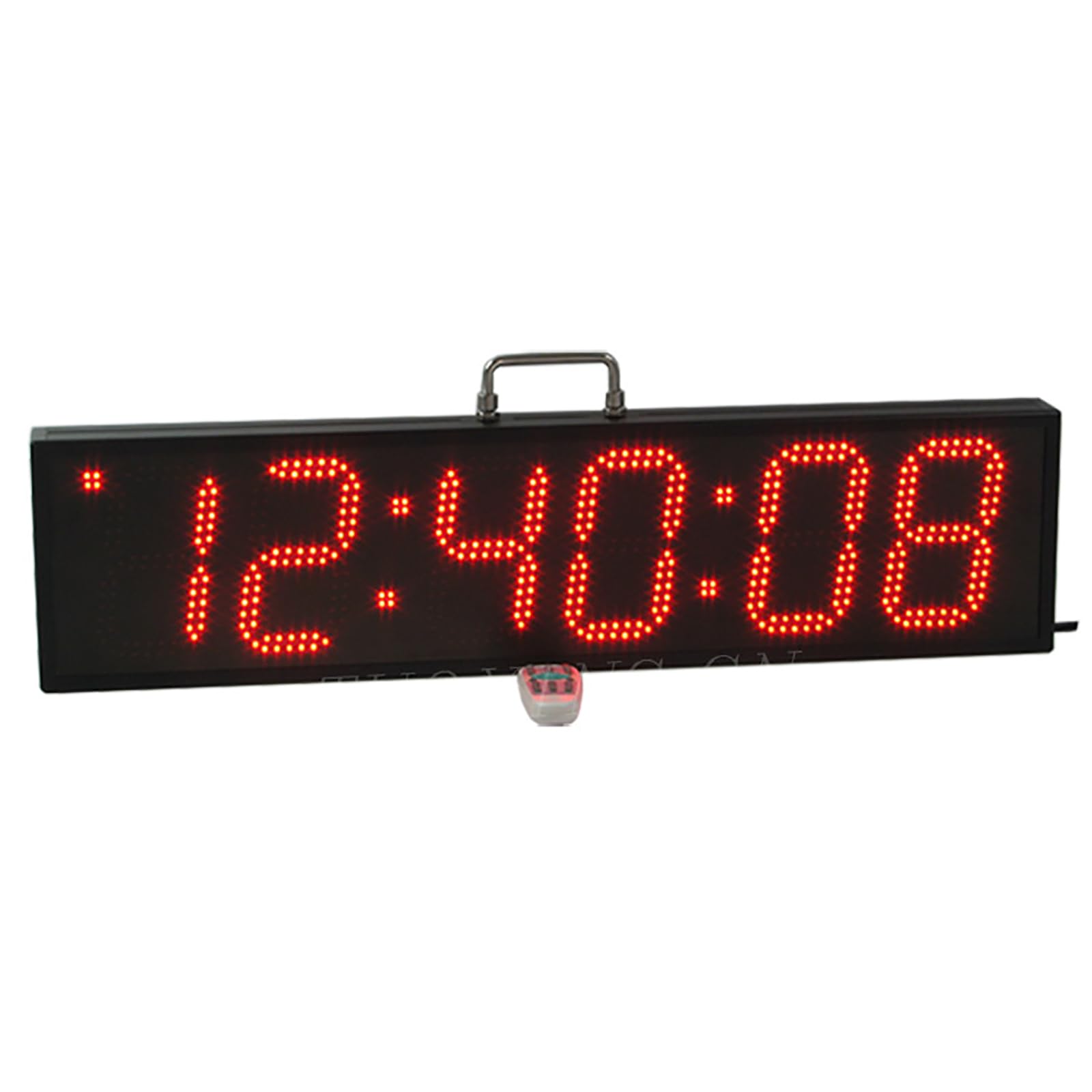 Reloj de cuenta regresiva LED de 6 dígitos, números digitales de 6 pulgadas para exteriores, impermeable, 3 niveles de brillo ajustables, 12/24 horas conmutables para deportes, escuelas, gimnasio