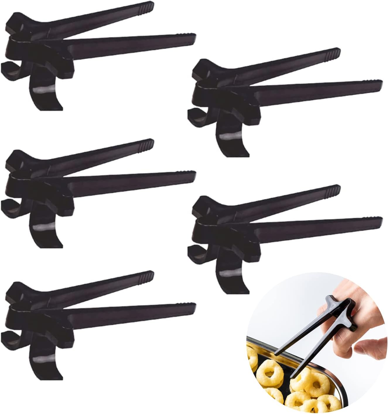 MUYUHOHA 5 Pieces Finger Chopsticks for Gamers Snack Clips, Gaming Finger Sleeves Reusable Food Tweezers Video Game Party Supplies for Gamers Gifts