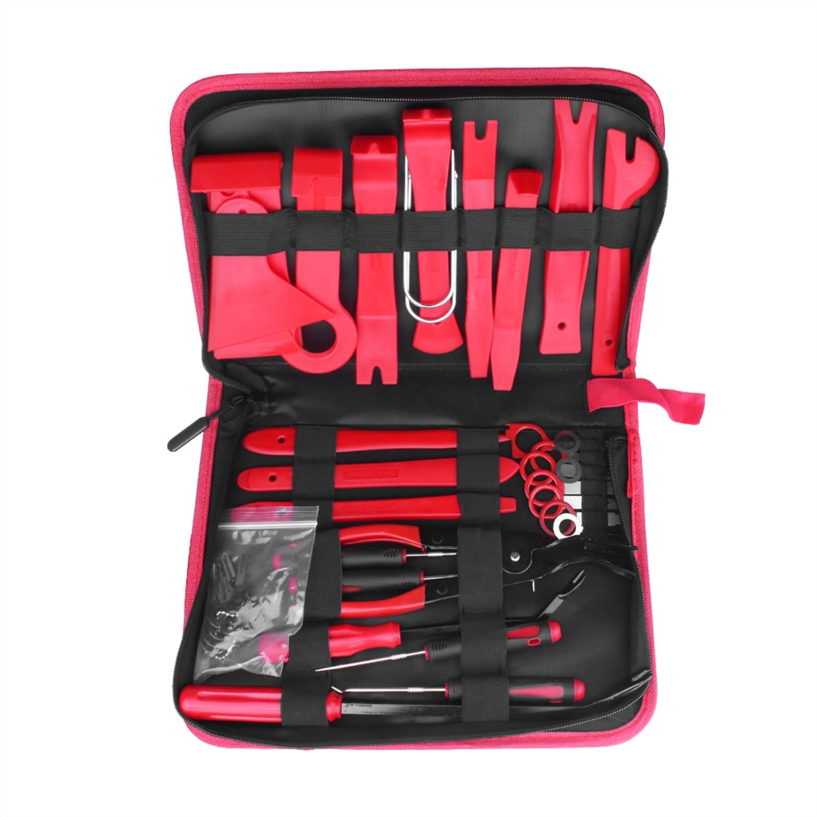 Juego De Herramientas Kit de herramientas de extracción de molduras de Audio para puerta de Panel de coche, alicates de Clip automático, juego de herramientas para quitar sujetadores caja herramientas