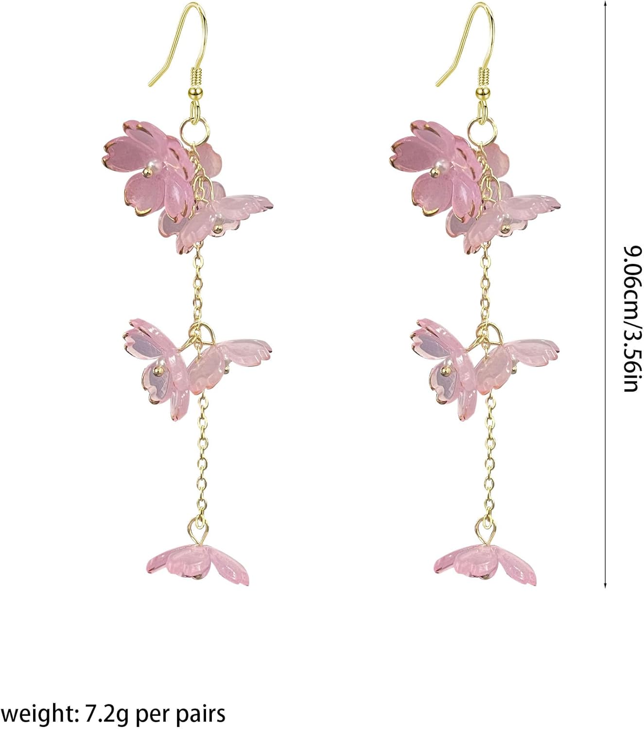 Super Fairy Flower Tassel Earrings for Women Spring Summer Floral Pearl Dangle Drop Earrings Wedding Party Jewelry - Image 5