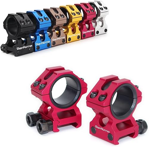 Vista 24 de WestHunter Anillos de alcance de rifle de precisión de grado industrial, 1 pulgada 1.181 in táctico 6061 T6 Picatinny montaje de alcance 1.417 6