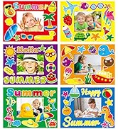 chiazllta 30 Pcs Summer Craft Kits for Preschool Kids First Day of School DIY Paper Picture Frame...