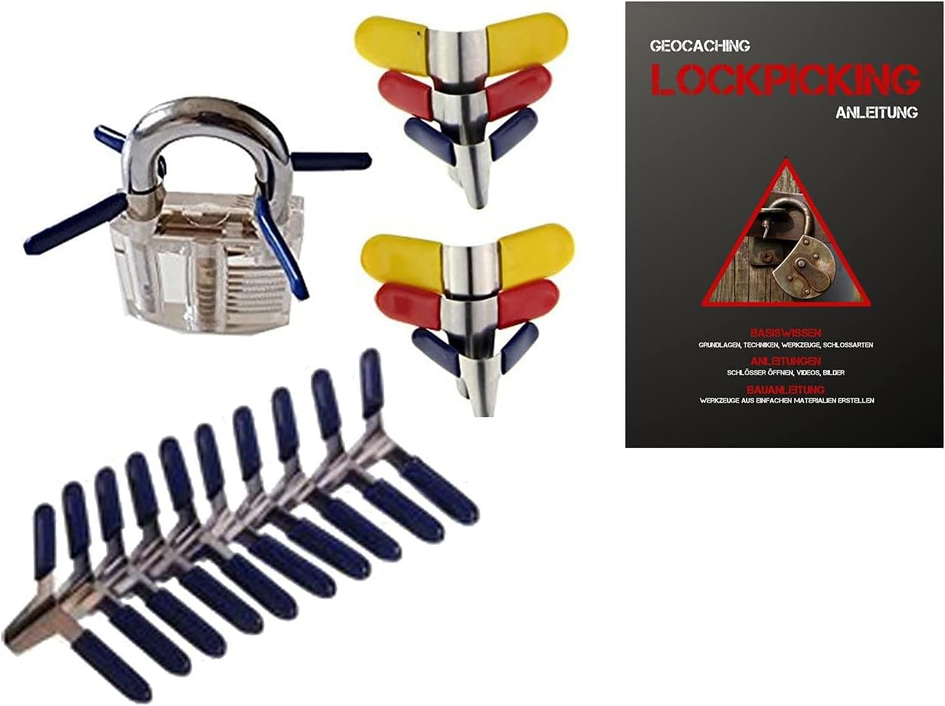 Outdoor Sports Geocaching ULock Geocaching Gift Locks Dietrich set Blue Lockpicking Set