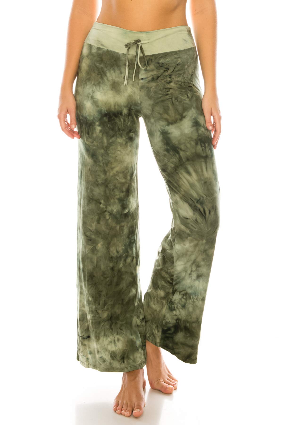 Leggings Depot Women's Wide Leg Drawstring Pajama Pants for Lounge, Sleep