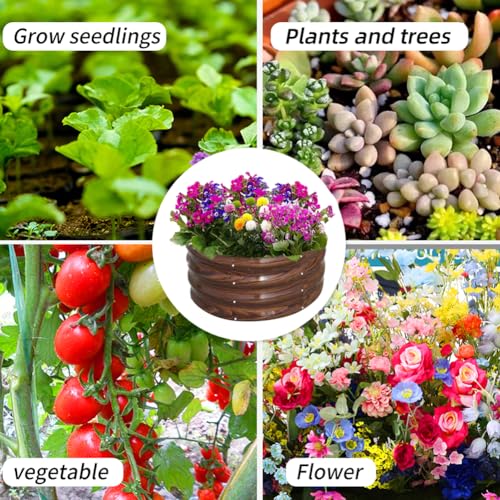 Galvanized Steel Raised Garden Bed, Large Outdoor Metal Planter Box Big Flower Plant pots for Patio Backyard Porch Deck Planting Flowers Vegetables and Herbs (Wood Grain, 3 ft) - Thumbnail 5