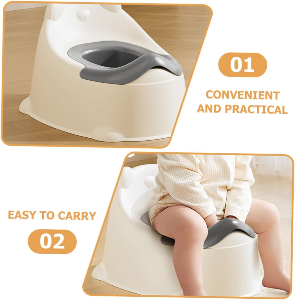 Toyvian Boy Girl Toilet Portable Potty Boys and Girls Training Seat Floor Seat Sturdy Safe Potty Training for Months Old