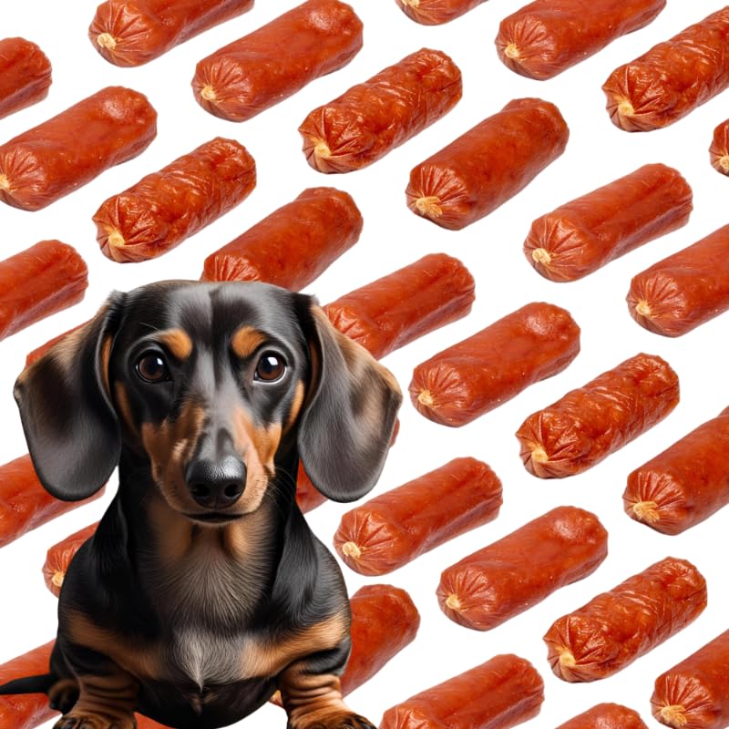 Mr. Pretzel Hundeleckerli 500g - Zarte Kaninchen-Würstchen, 85% Kaninchen - Proteinreicher Hundesnack für Training & Belohnung - Getreidefrei, Hypoallergen, Ohne künstliche Zusätze - für alle Hunde