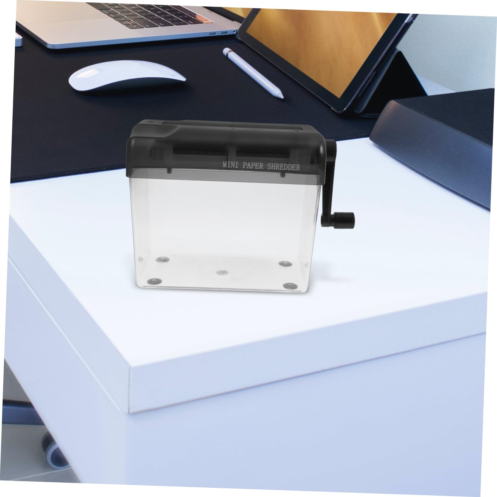 Homoyoyo Wear-Resistant Desktop Hand Shredder Easy-Crank Paper Shredder for School Arts