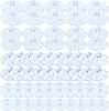 Keadic 80 Pcs 5 Sizes Rubber Clear Suction Cups Set, 2.533.544.5 CM Heavy Strength Anti-Collision Plastic Sucker Pad Without Hooks for Home Kitchen Bathroom Hanging