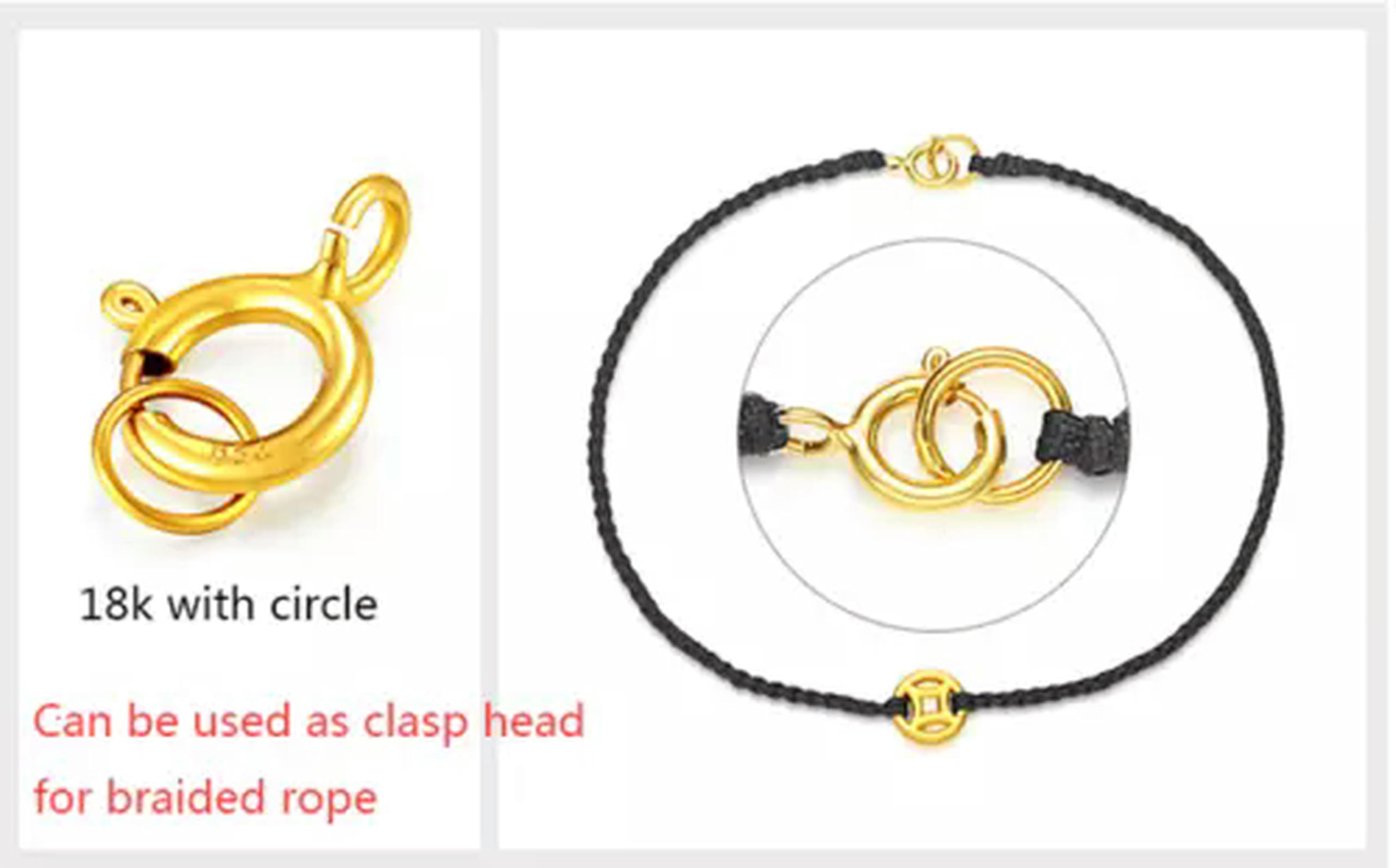 Fermoir à ressort en or jaune 18 carats, 1 pièce, réparation de Bracelets et colliers à faire soi-même