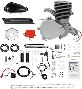 100CC Bicycle Engine Kit Bike Engine Motor, 2-Stroke 36 Teeth Motorized Bike Motor Conversion Kit, Gasoline Engine Motor with Large Fuel Tank for 26-28" Bikes| Us Stock