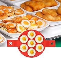 Vista 2 de Molde para freír huevos, 2 anillos de silicona antiadherentes para hacer panqueques, molde de tortilla para cocinar con asas para huevos