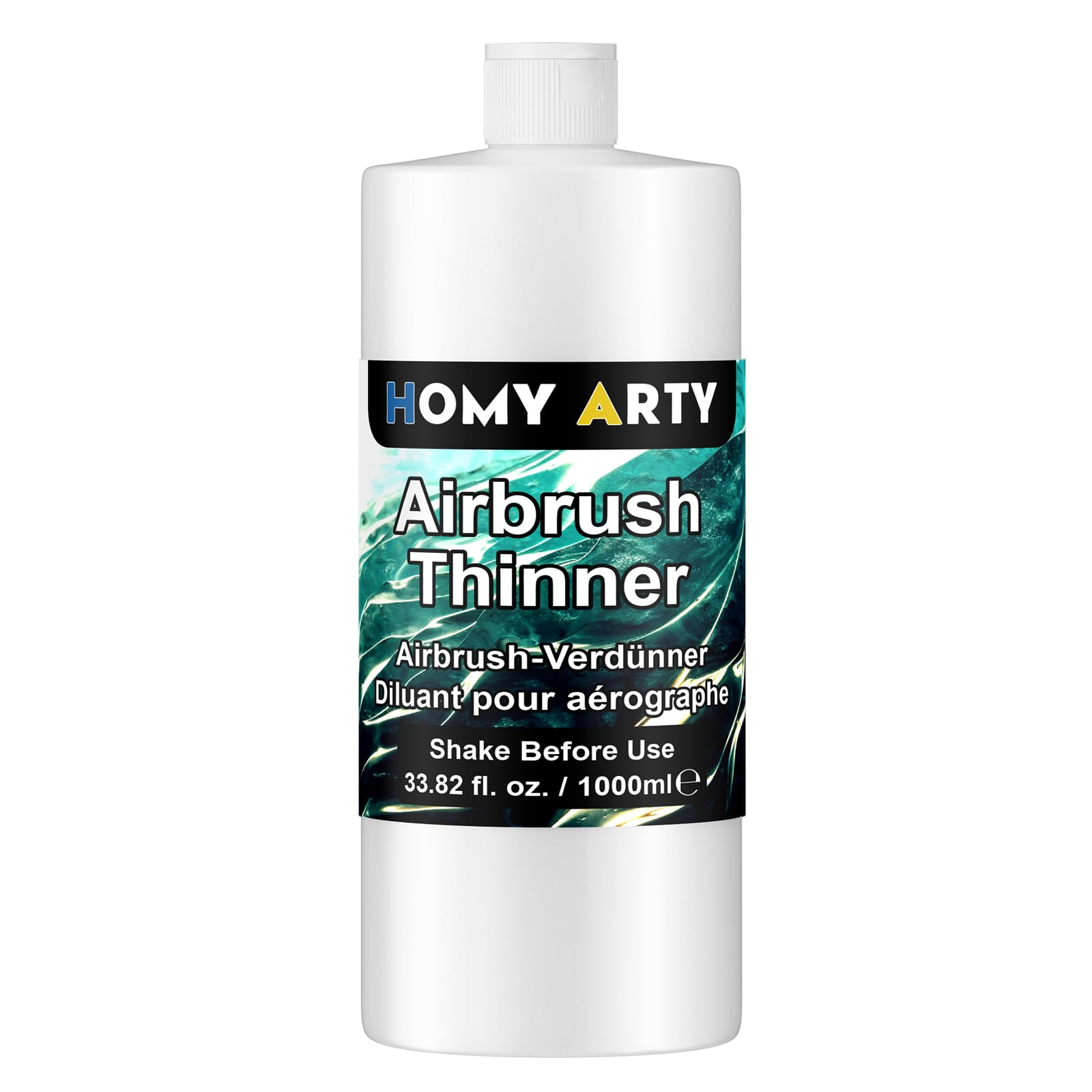 HOMY ARTY Airbrush Verdünner - Acrylfarben Verdünner auf Wasserbasis, zur Verbesserung des Farbflusses für Airbrush Farben für Schuhe, Kleidung, Metall- und Kunststoffmodelle