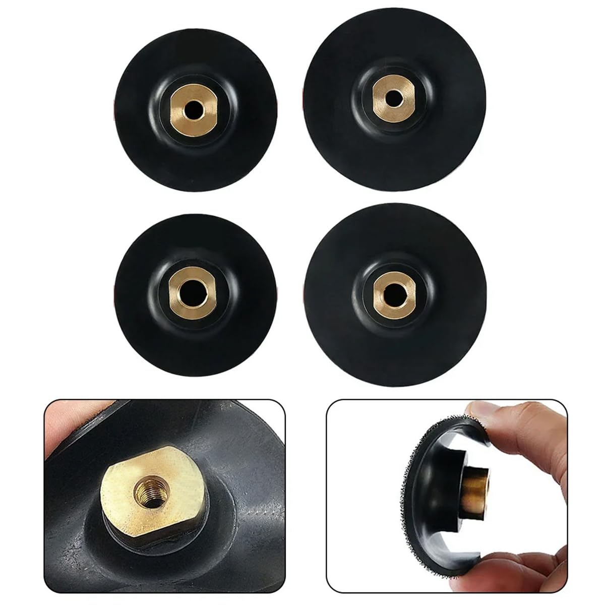 Supporto per Disco Abrasivo per Lucidatura In Gomma per Smerigliatrice Angolare M14 Platorello Abrasivo Autoadesivo per Smerigliatura 3 Pollici Resistente e Facile da Usare