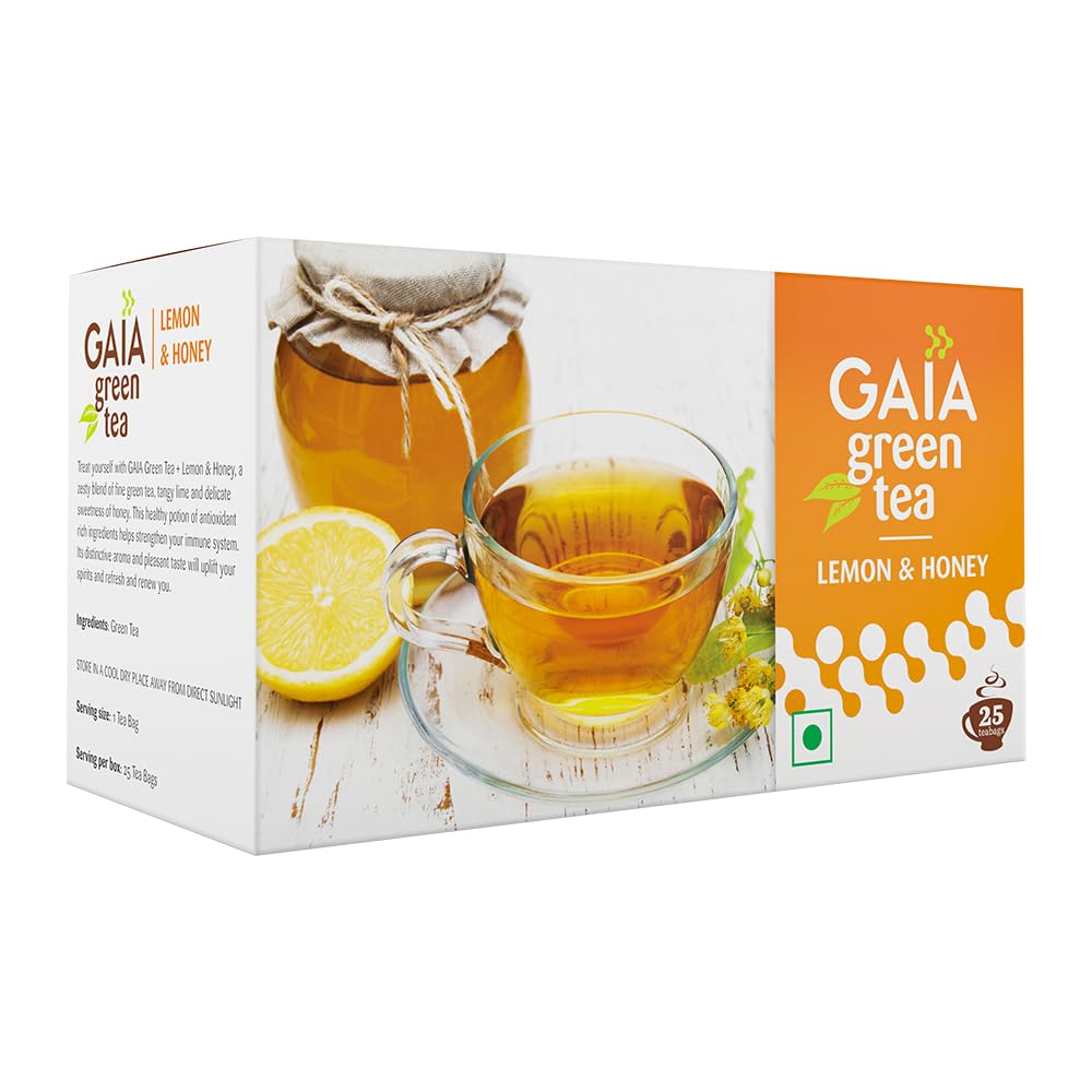 Gaia Green Tea Honey & Lime 25 tea bags (Pack of 3) — Amazon image 22