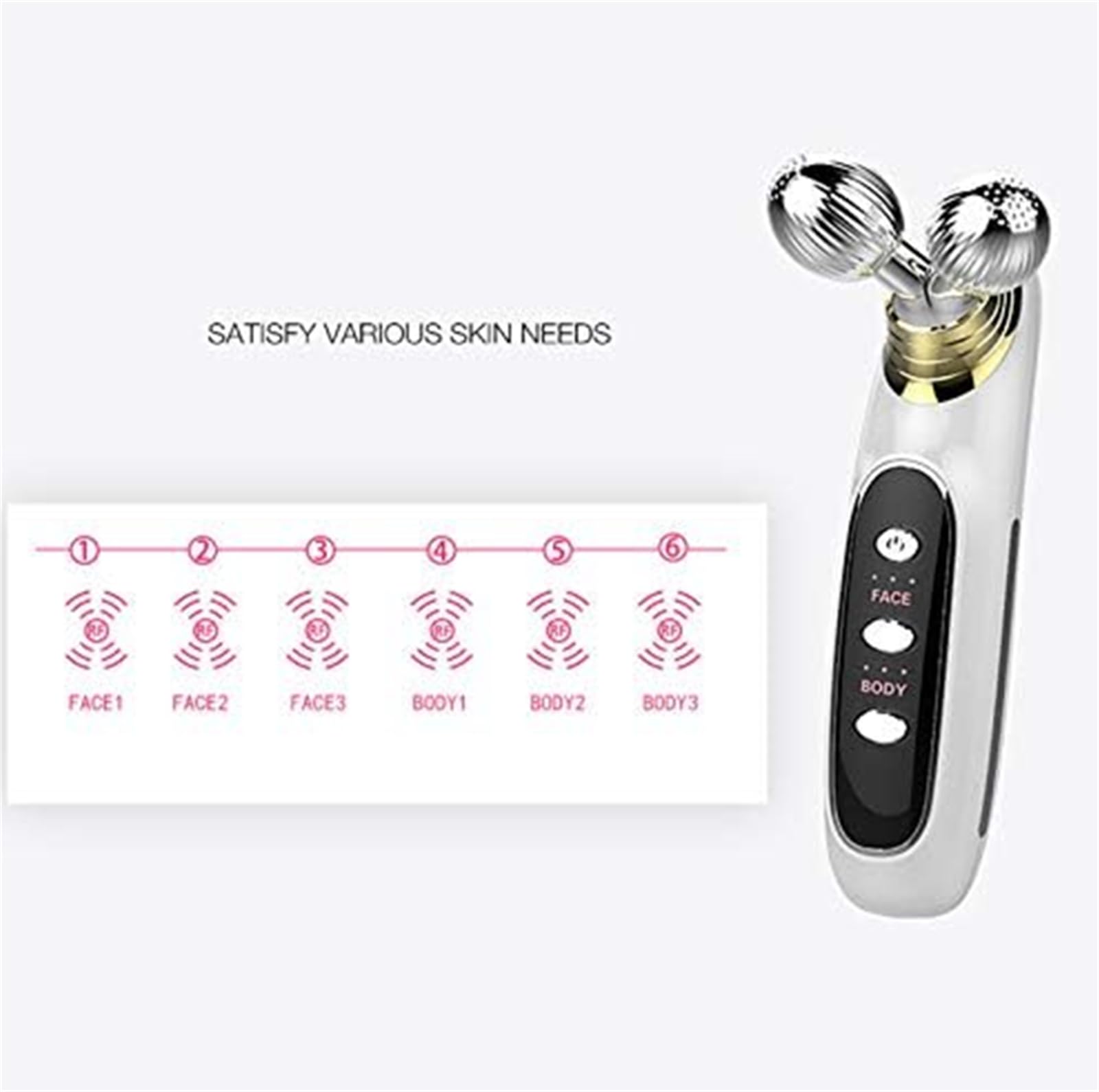 Máquina de belleza reafirmante RF, Equipo de belleza para rejuvenecimiento con masaje por microcorriente de radio para rostro y cuerpo