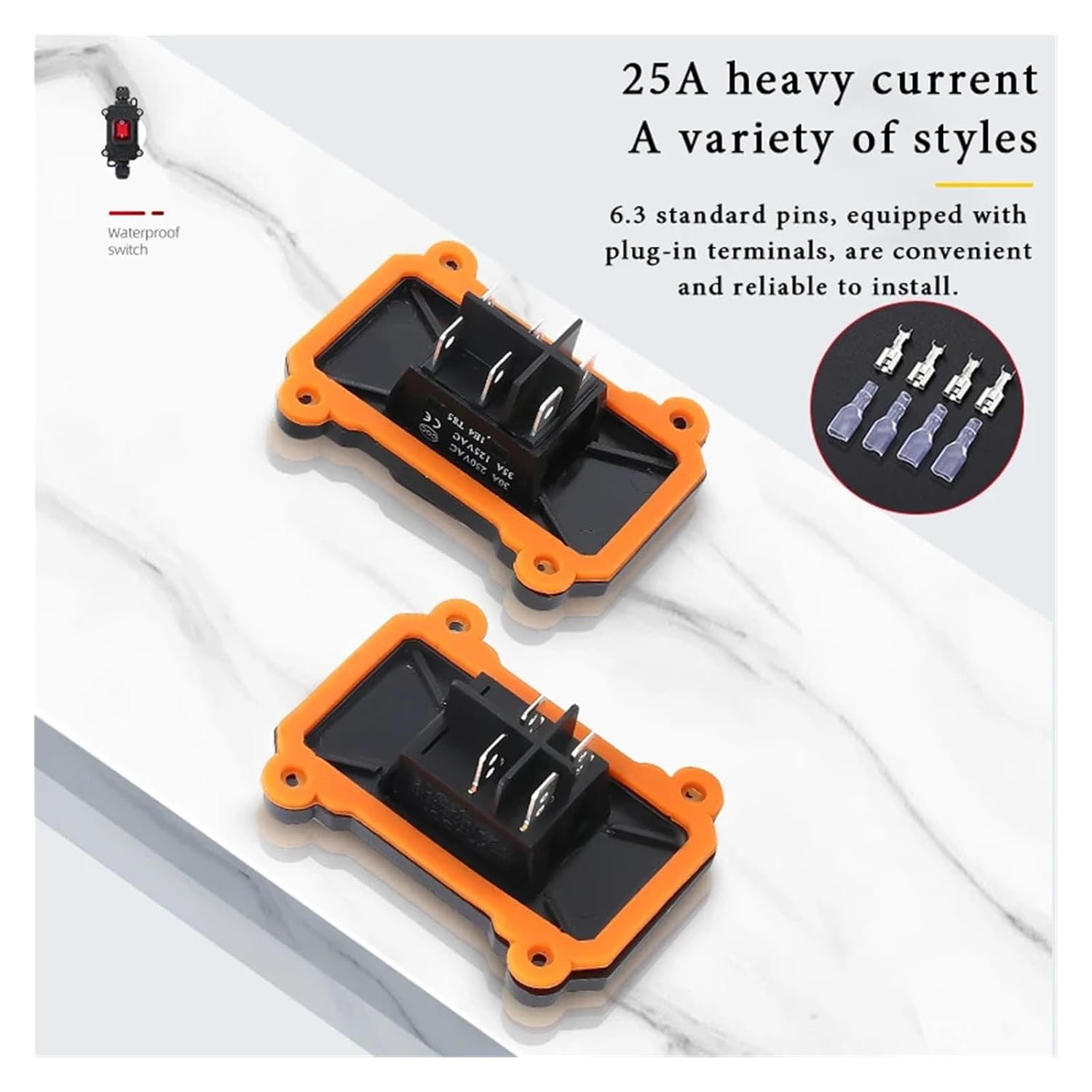 1PCS Boat-Shaped Waterproof Switch with IP65 Shell Rocker Equipment ON/Off 4/6Pin with LED Traffic Light 220V Power Button(AC DC Universal)