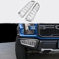 Vista 1 de Parachoques delantero parte inferior antiniebla Ventilación cromada nido de abeja Cubierta para Ford F150 Raptor 2015-2020 Accesorios