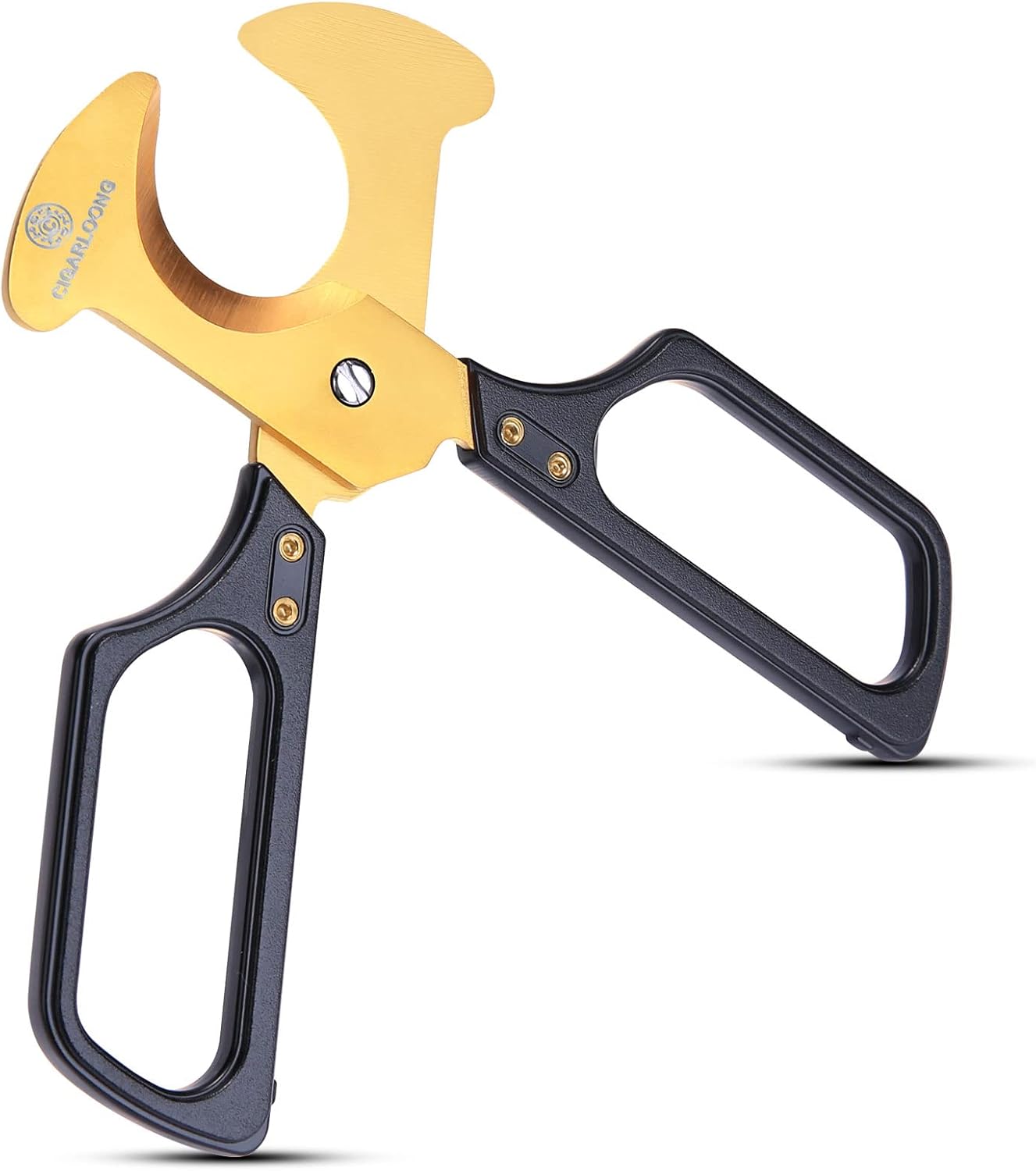 CIGARLOONG シガーはさみ ブラック ステンレススチール ダブルブレード シガーカッター ギロチン ギフトボックス付き