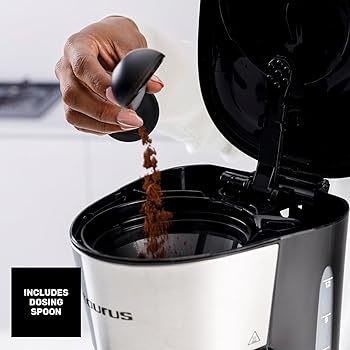 Taurus - Cafetera de Goteo Verona Inox | 1000W | 12 Tazas | Pure Coffee Technology | Filtro Reutilizable y Extraíble | Jarra de Cristal | Acabados en Acero Inoxidable | Placa Calefactora | Auto Off4