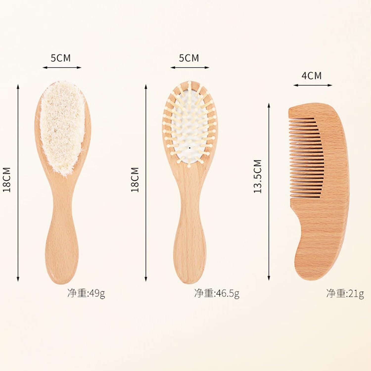 Personalized Baby Gift Newborn Hair Brush and Comb, Customized Engraved Baby Keepsake，Personalized Girls Brush and Comb Set， Wood Bristle Toddler Comb, Cradle Cap Brush(Pink)