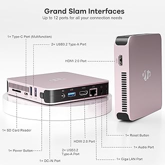 Mini PC Desktop, Desktop PC Pentium 12th Gen N100 (Up to 3.4GHz), 16GB RAM 512GB SSD, NUC, 4K Triple Display, USB3.2 Type-C WiFi6 BT5.2, VESA, Compact and Light for Home Education