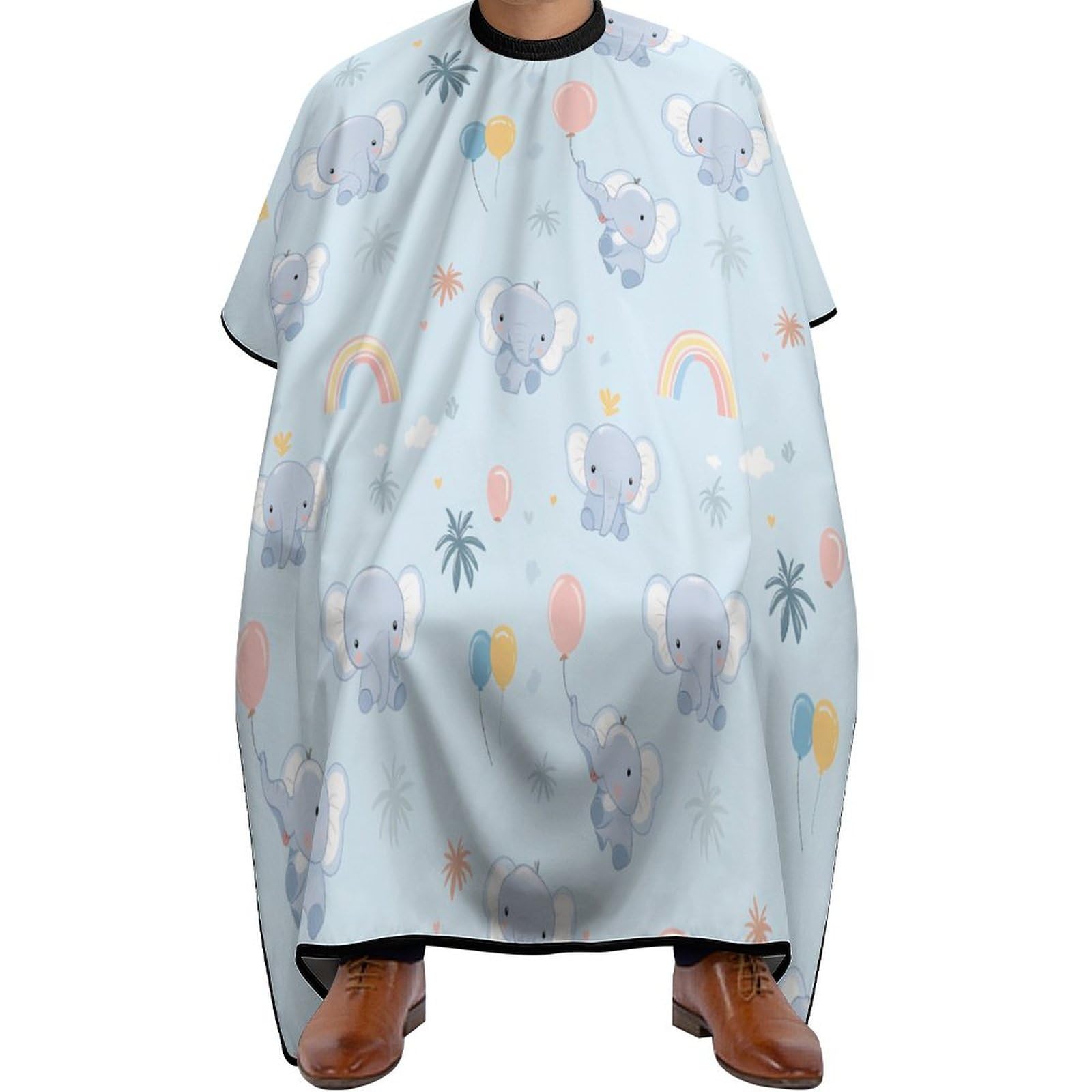 Cute Elephants Cute Hair Cutting Cape with Snap Closure Professional Salon Barber Apron for Men Women