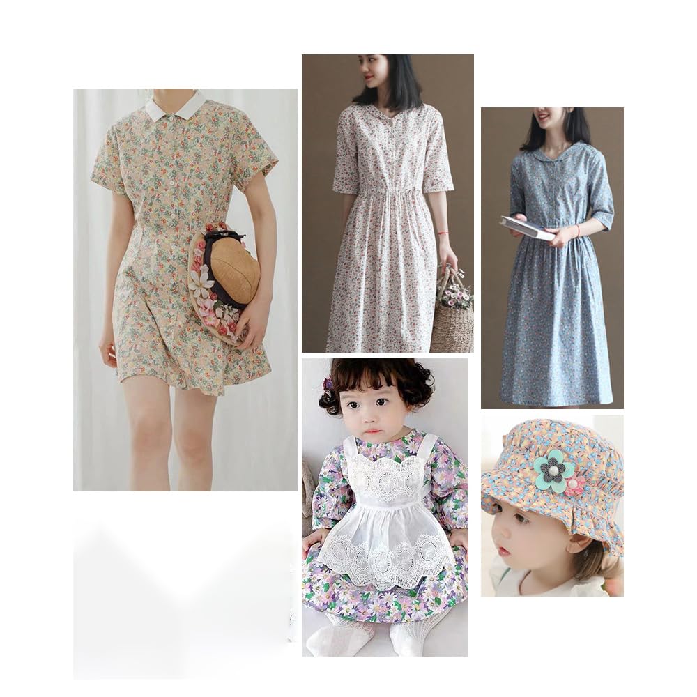 Kwiatowy, bawełniany, patchwork, materiał do szycia, towar sprzedawany na metry, zadrukowana, bawełna, zestaw materiałów, patchwork, zestaw do majsterkowania, rzemiosła, odzieży, pościeli,