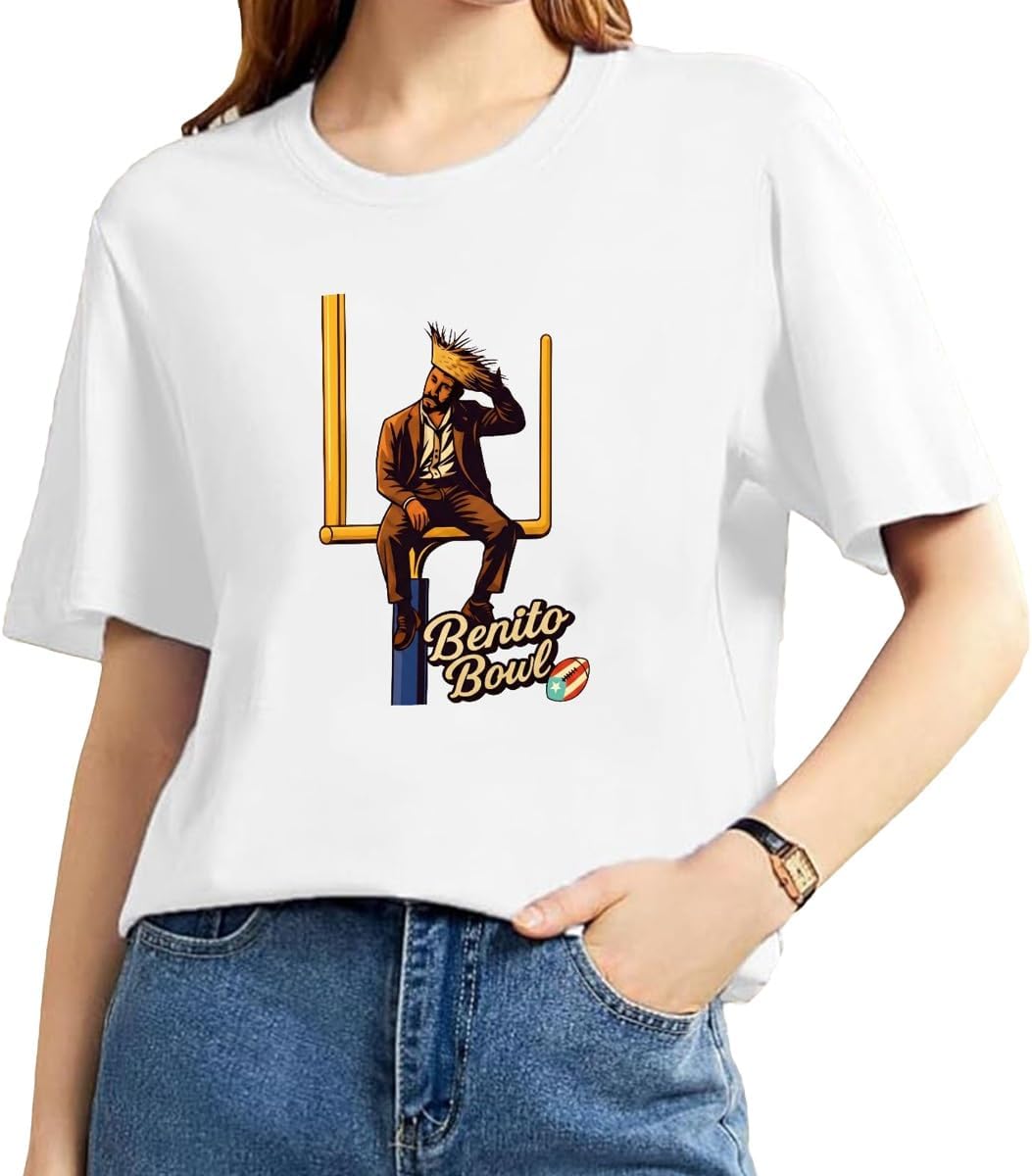 Benito Bowl Shirt for Women Game Day Graphic Tees American Football Fan Casual Short Sleeve T Shirts - Image 2