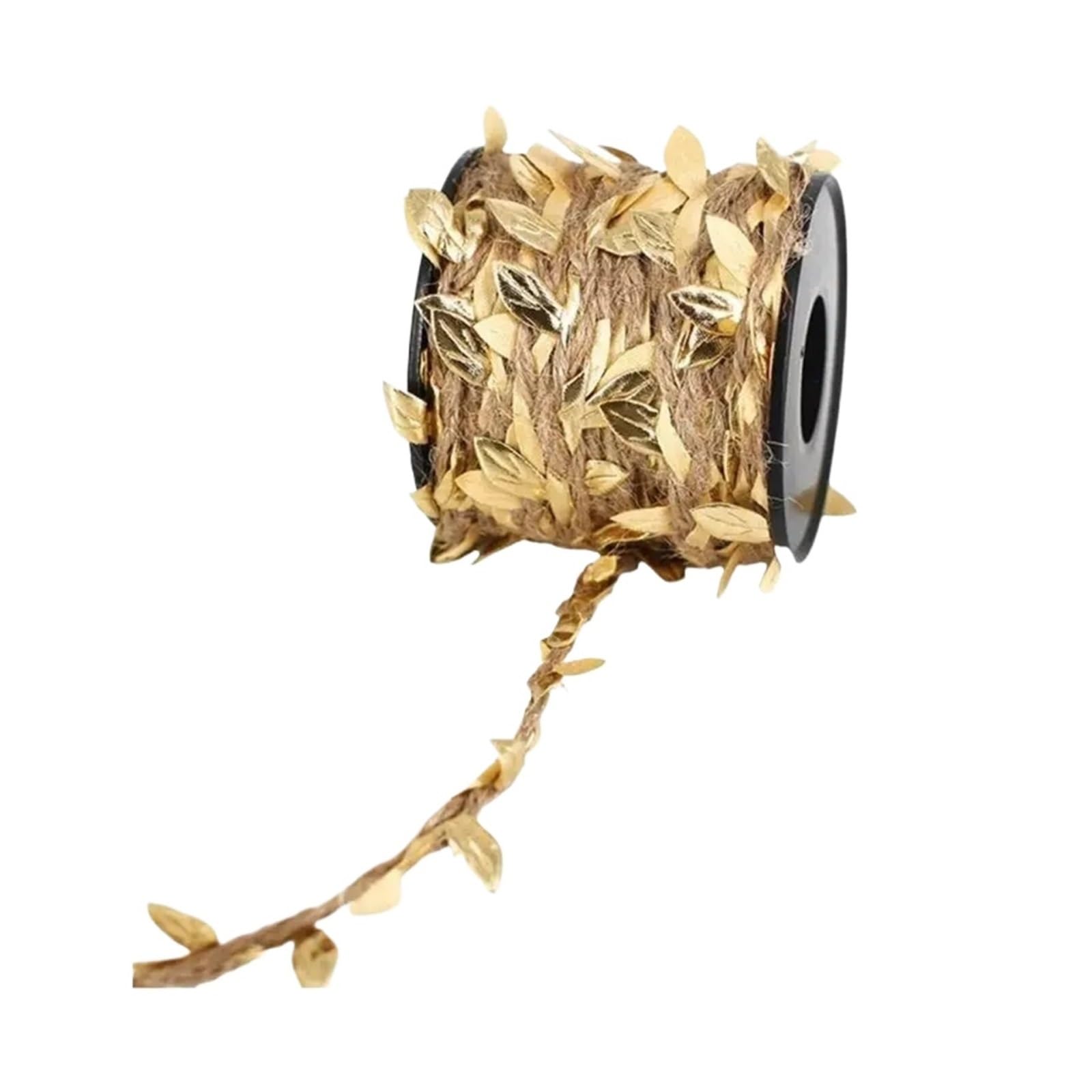 Twine 32.8 Feet Leaf Twine 5MM Rope Burlap Ribbon String Heavy Duty Hanging For Gardening Wedding Decoration(Gold.)