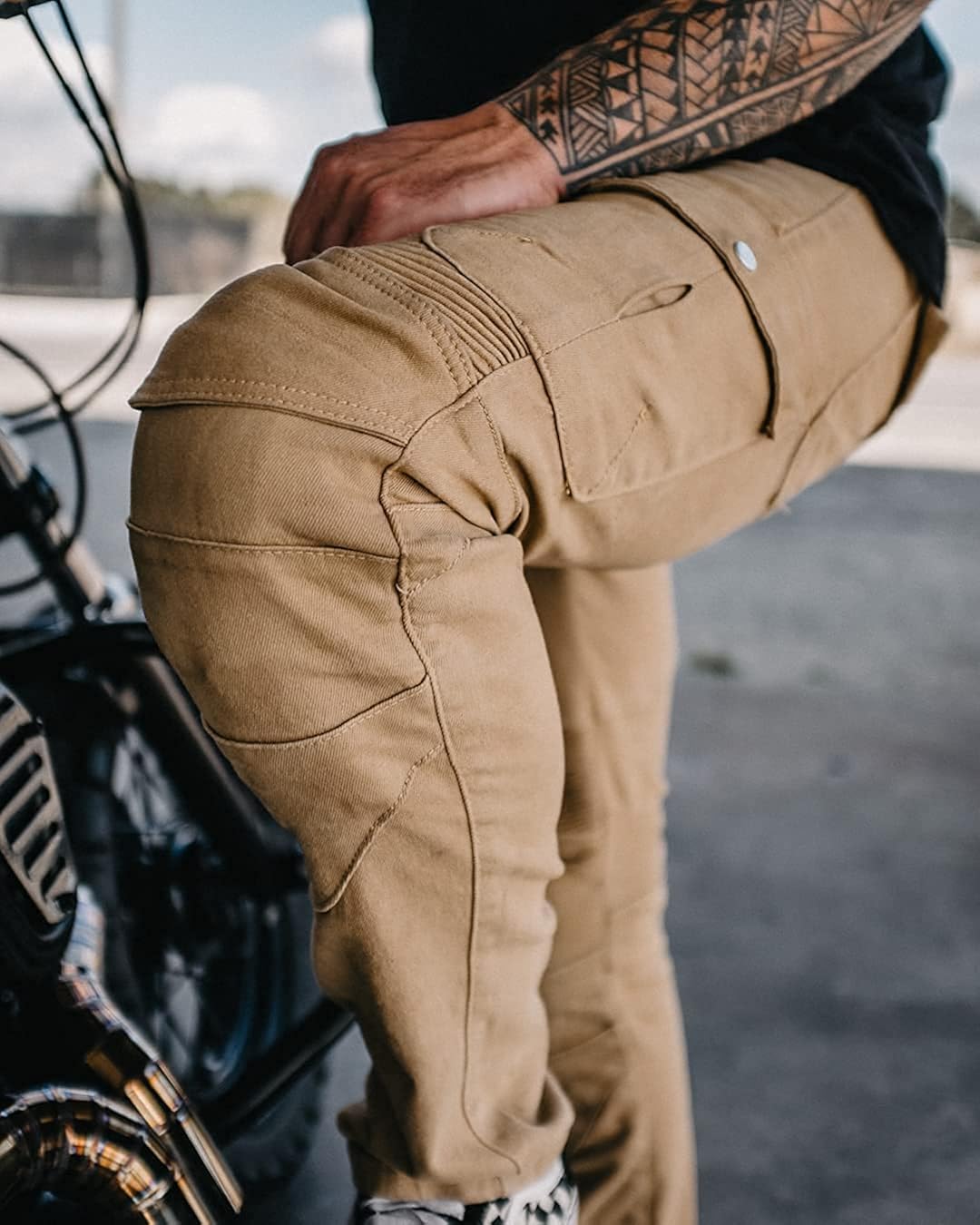 LOMENG Motorcycle Riding Pants Motorbike Motocross Cycling Jeans Safety CE Knee Hip Removable Armored All Seasons for Men : Automotive