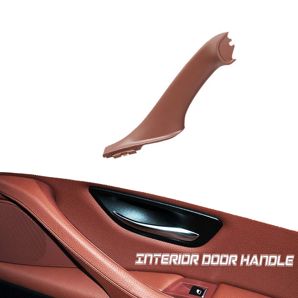 Maniglia per porta laterale, 7 pezzi, kit di ricambio per maniglia interna della portiera dell'auto, pannello di ricambio per bracciolo per BMW F10 F11 Serie 5 520 523 525 528 530 535 (marrone)