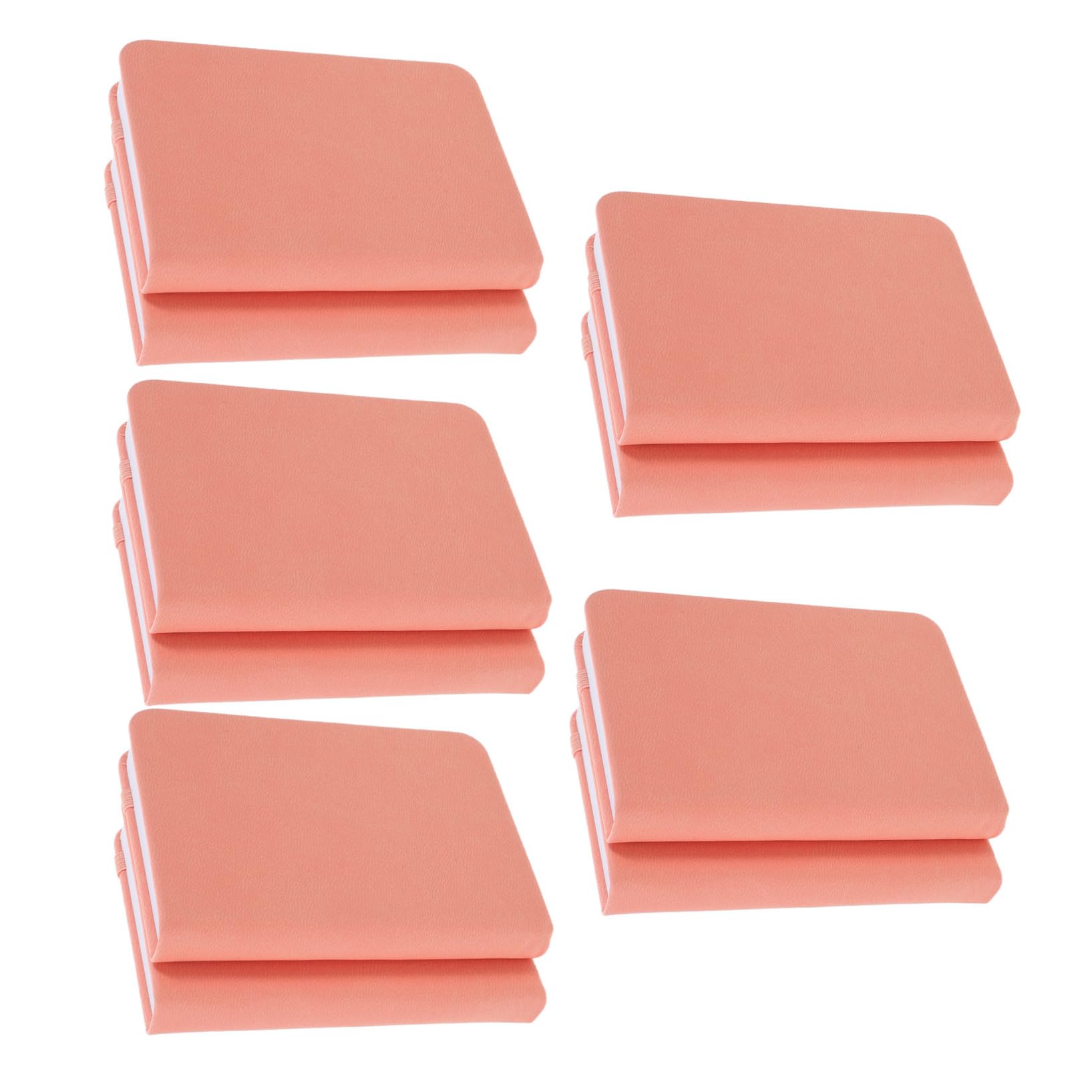 Zerodeko 10 Stück Kleiner Notizbücher A7 Rosa aus Pu Leder mit Papier | Tragbares Notizbuch, Minimalistischer Tagesplaner für Büro und Reisen, Schulanfang Party