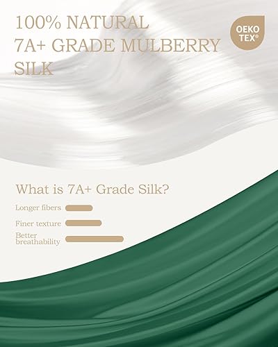 Miniatura 2 de THXSILK - Juego de sábanas de seda 4 piezas, 19 Momme, sábanas de seda de lujo, ultra suaves, duraderas, 100 % seda de morera de grado superior,