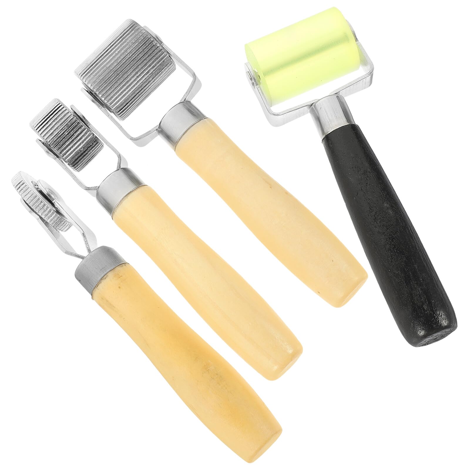 TOYANDONA 4 pièces Lot Métalliques Insonorisants pour Voiture Outils de Réparation Pneus Compresseurs Légers et Durables avec Poignée Bois Ergonomique