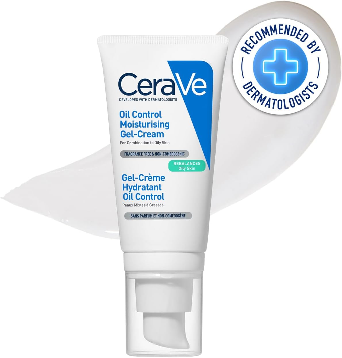 CeraVe Oil Control Gel Cream lightweight Moisturizer for Oily & Combination Skin with Ceramides, Hyaluronic Acid & Niacinamide | Dermatologist Recommended (52ml)