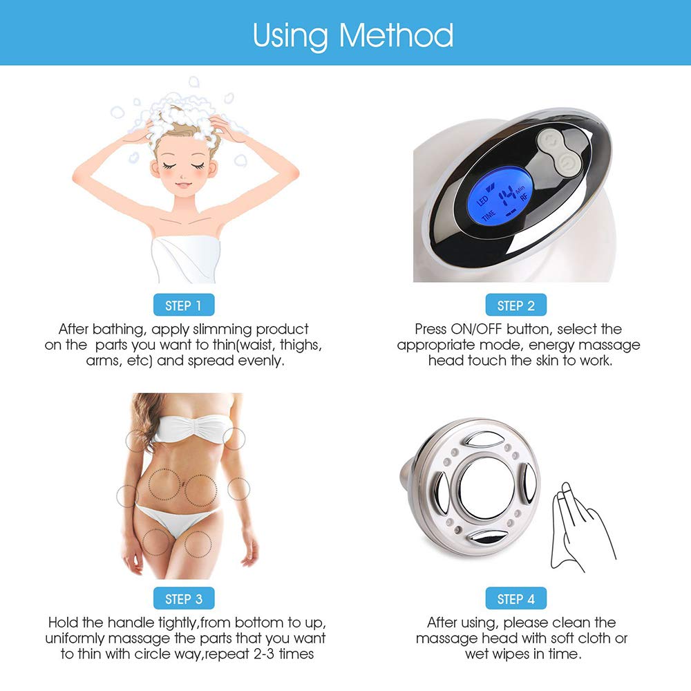 4 in 1 Body Shaping Massager Apparecchio di modellatura a vibrazione palmare ricaricabile per bruciare il grasso per modellare le gambe Gambe Addome inferiore