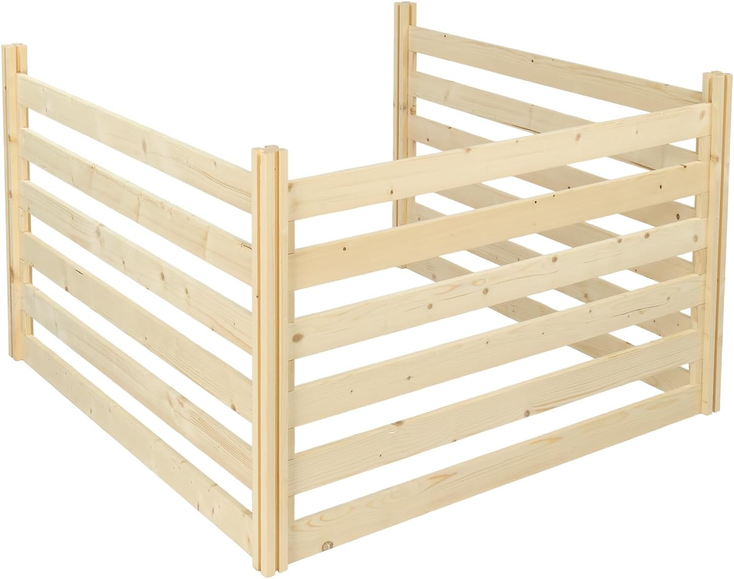 48" Privacy Fence for Outdoor, 3 Panels Air Conditioner Fence for All Weather, Fence Panels for Patio Trash Can, Pool Equipment