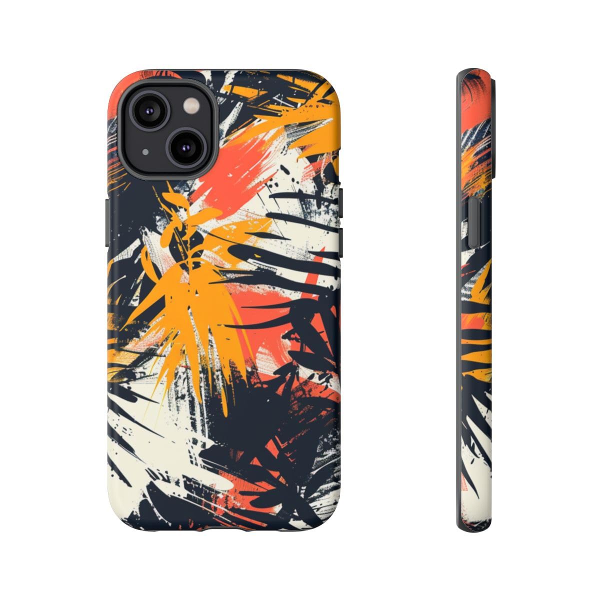 Coque rigide mate pour iPhone 14 Plus orange finition premium