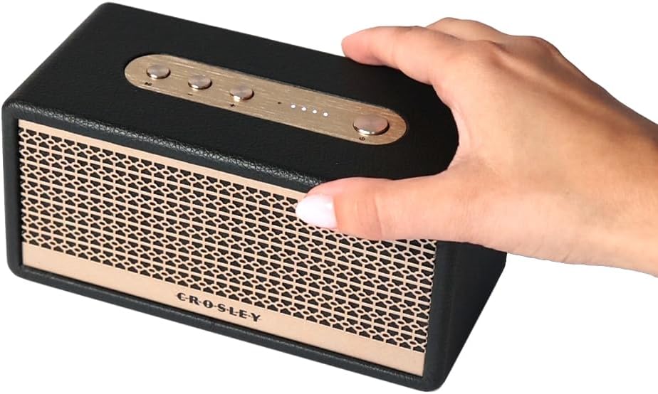 Miniatura 12 de Crosley CR3113A-BK Montero - Altavoz Bluetooth recargable portátil pequeño, color negro