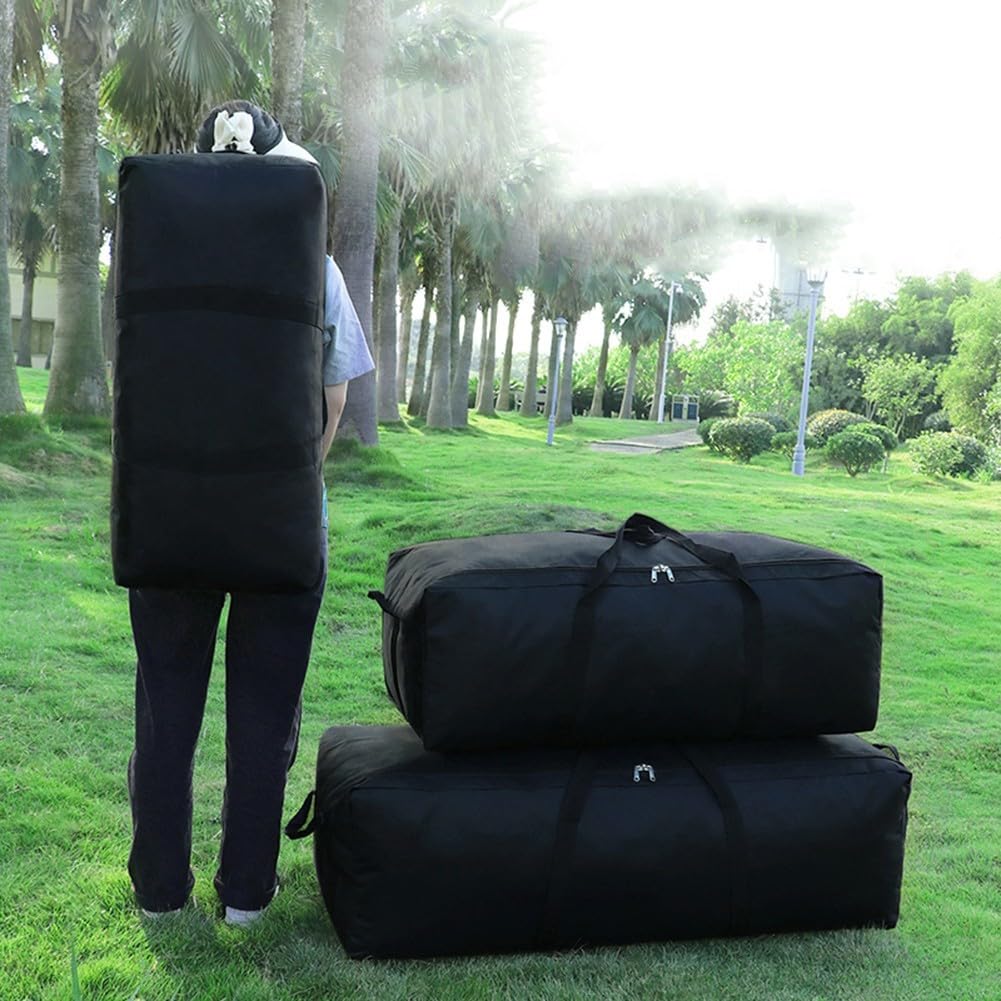 Eawfgtuw Bolsa de almacenamiento para tienda de campaña, 55 L, 100 L, 150 L, bolsa de equipaje plegable impermeable, organizador de equipo de gran capacidad para exteriores, para toldo, saco de