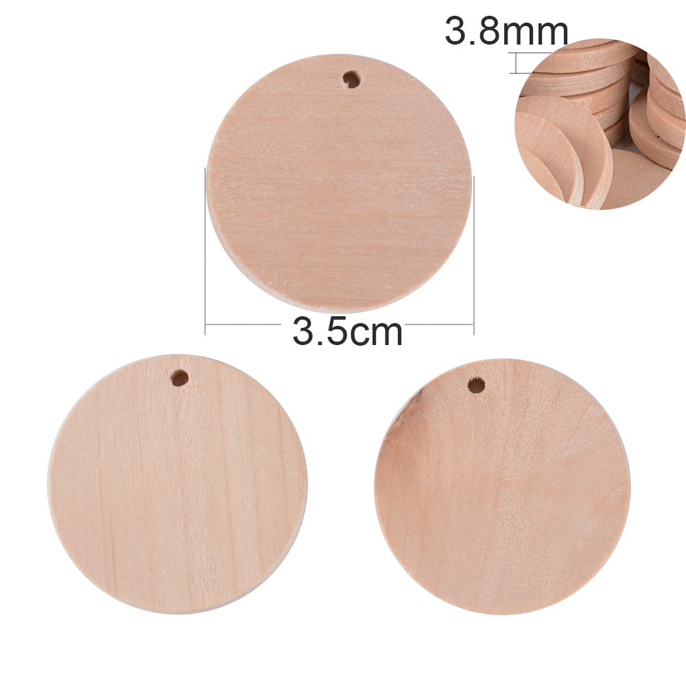 50 Fette Di Legno Naturale 4x4cm - Dischi Quadrati Per Decorazioni Fai Da Te - Foto 7