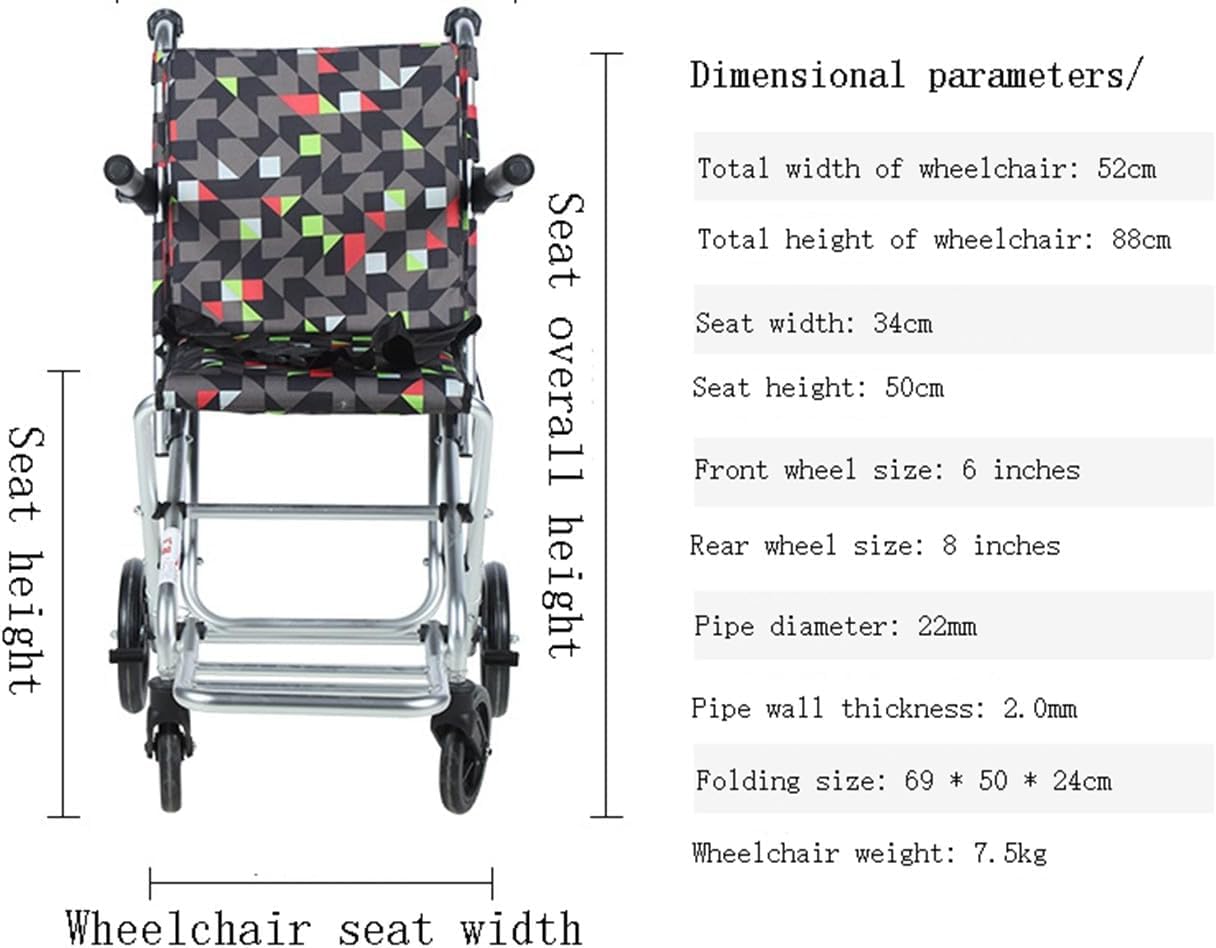 Sedia a rotelle in lega di alluminio ultraleggera sedia a rotelle mobile pieghevole per interni ed esterni sedia a rotelle portatile Sedia a rotelle per anziani può essere imbarcato sedie a rotelle